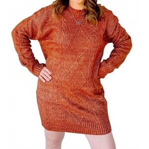 NEW JUNIPER BLVD long sleeve sweater dress in brown